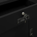 vidaXL fekete acél irodai szekrény 90 x 40 x 102 cm