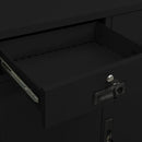 vidaXL fekete acél irodai szekrény 90 x 40 x 102 cm