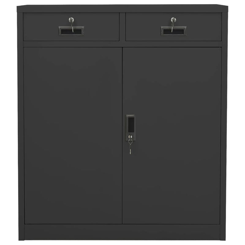 vidaXL antracitszürke acél irodai szekrény 90 x 40 x 102 cm
