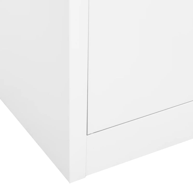 vidaXL fehér acél irodai szekrény 90 x 40 x 180 cm