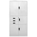 vidaXL világosszürke acél irodai szekrény 90 x 40 x 180 cm