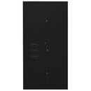 vidaXL fekete acél irodai szekrény 90 x 40 x 180 cm