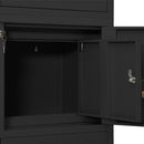 vidaXL antracitszürke acél irodai szekrény 90 x 40 x 180 cm