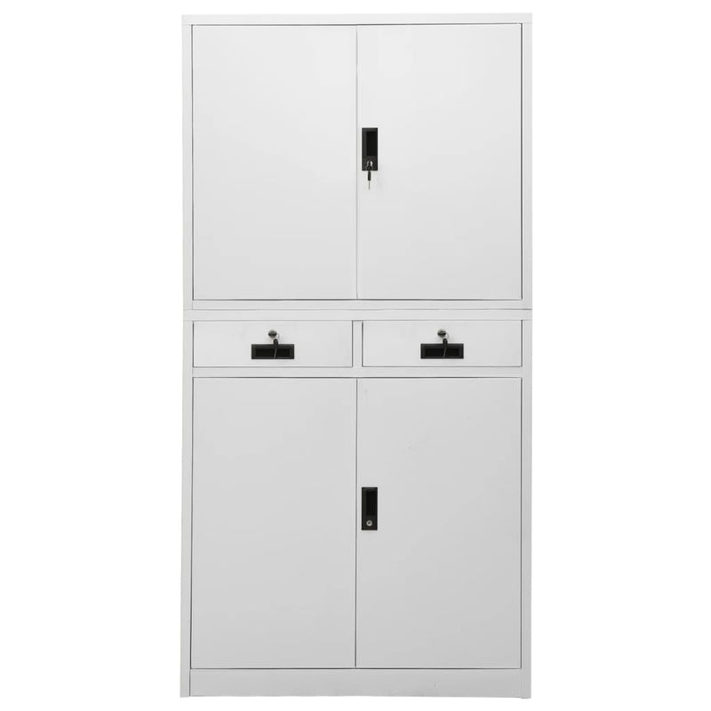 vidaXL világosszürke acél irodai szekrény 90 x 40 x 180 cm