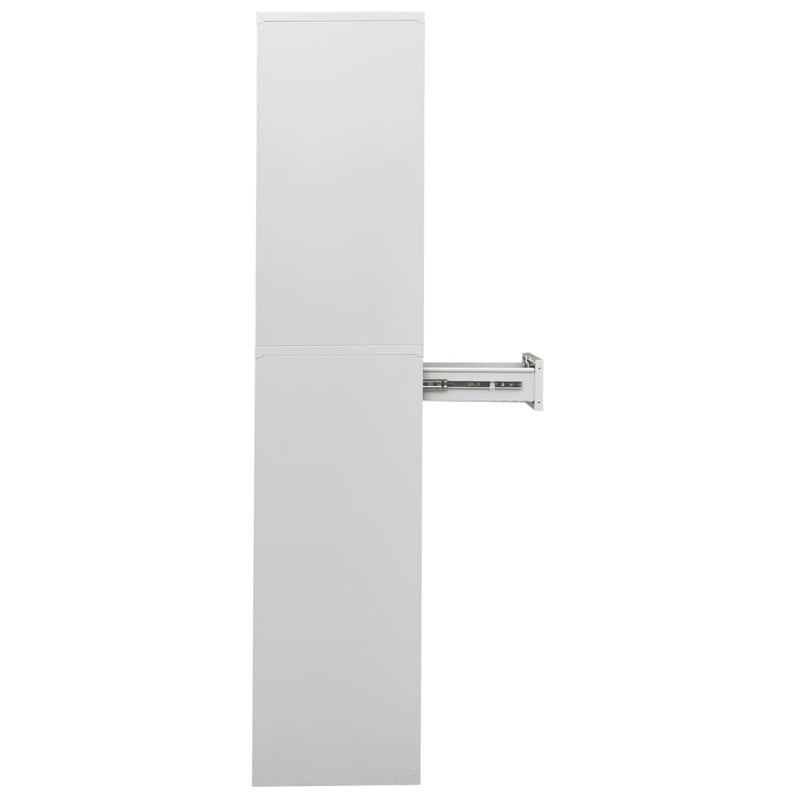 vidaXL világosszürke acél irodai szekrény 90 x 40 x 180 cm