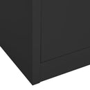 vidaXL antracit acél és edzett üveg irodai szekrény 90x40x180 cm