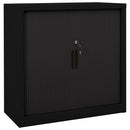 vidaXL fekete acél tolóajtós szekrény 90 x 40 x 90 cm