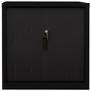 vidaXL fekete acél tolóajtós szekrény 90 x 40 x 90 cm