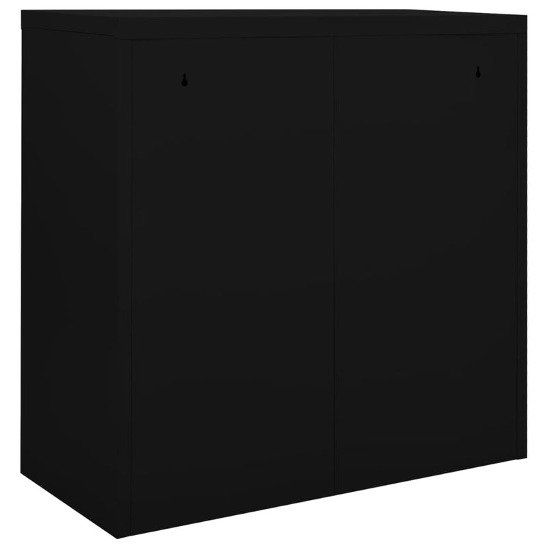 vidaXL fekete acél tolóajtós szekrény 90 x 40 x 90 cm