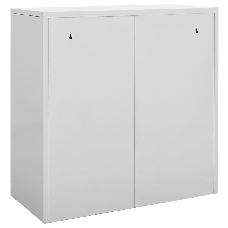 vidaXL világosszürke acél zárható szekrény 90 x 45 x 92,5 cm
