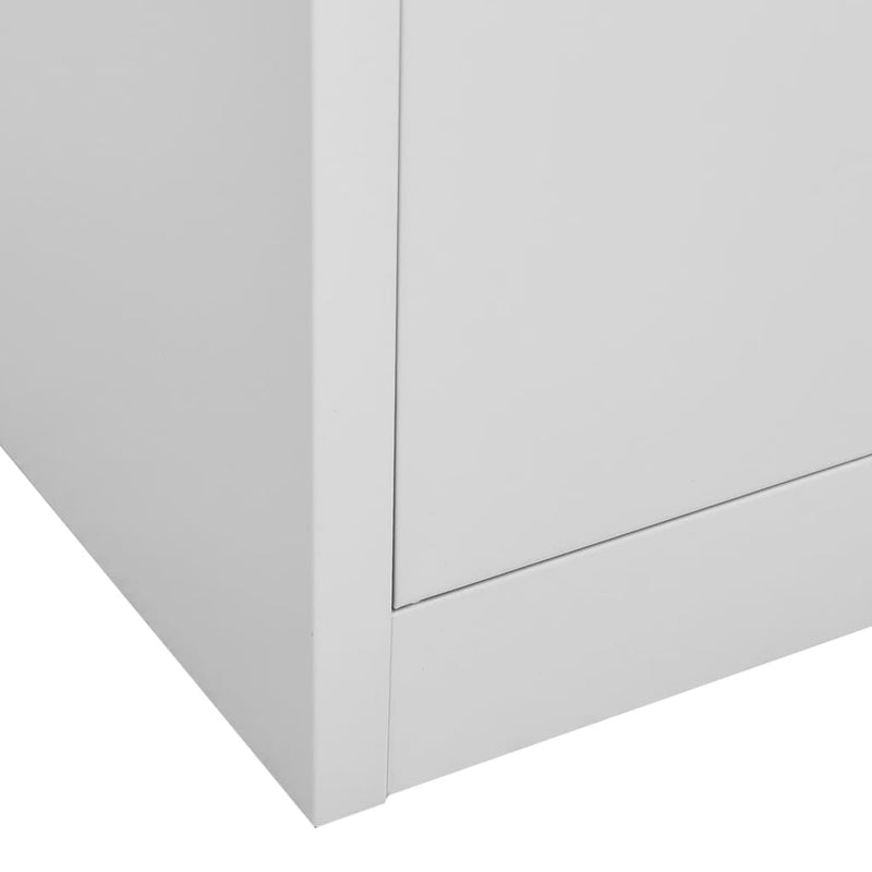 vidaXL világosszürke acél zárható szekrény 90 x 45 x 92,5 cm