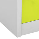 vidaXL világosszürke-zöld acél zárható szekrény 90 x 45 x 92,5 cm