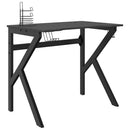 vidaXL fekete K-lábú gamer asztal 90 x 60 x 75 cm