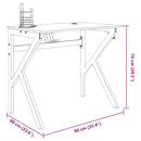 vidaXL fekete K-lábú gamer asztal 90 x 60 x 75 cm