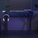 vidaXL fekete K-lábú gamer asztal 90 x 60 x 75 cm