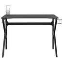 vidaXL fekete K-lábú gamer asztal 110 x 60 x 75 cm