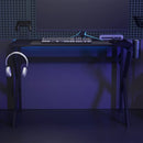 vidaXL fekete K-lábú gamer asztal 110 x 60 x 75 cm