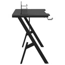 vidaXL fekete Y-lábú gamer asztal 90 x 60 x 75 cm