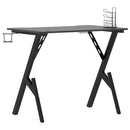 vidaXL fekete Y-lábú gamer asztal 90 x 60 x 75 cm