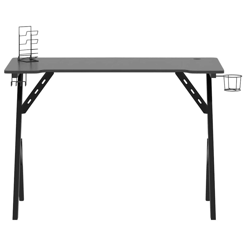vidaXL fekete Y-lábú gamer asztal 110 x 60 x 75 cm