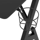 vidaXL fekete Y-lábú gamer asztal 110 x 60 x 75 cm
