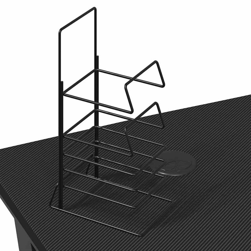 vidaXL fekete Y-lábú gamer asztal 110 x 60 x 75 cm