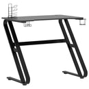 vidaXL fekete ZZ-lábú gamer asztal 90 x 60 x 75 cm