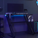 vidaXL fekete ZZ-lábú gamer asztal 90 x 60 x 75 cm