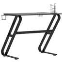 vidaXL fekete ZZ-lábú gamer asztal 90 x 60 x 75 cm
