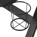 vidaXL fekete ZZ-lábú gamer asztal 90 x 60 x 75 cm