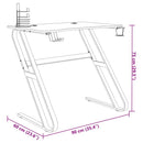 vidaXL fekete ZZ-lábú gamer asztal 90 x 60 x 75 cm