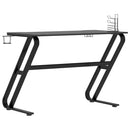 vidaXL fekete ZZ-lábú gamer asztal 110 x 60 x 75 cm