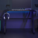 vidaXL fekete ZZ-lábú gamer asztal 110 x 60 x 75 cm
