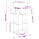 vidaXL sötétszürke macskabútor szizál kaparófával 118,5 cm