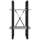vidaXL 2-szintes betonszürke szerelt fa könyvszekrény 40 x 30 x 70 c