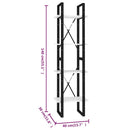 vidaXL 4-szintes fehér szerelt fa könyvszekrény 40 x 30 x 140 cm