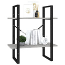 vidaXL kétszintes betonszürke szerelt fa könyvszekrény 60 x 30 x 70 cm
