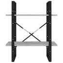 vidaXL kétszintes betonszürke szerelt fa könyvszekrény 60 x 30 x 70 cm