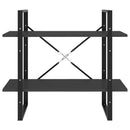 vidaXL 2-szintes szürke szerelt fa könyvszekrény 80 x 30 x 70 cm