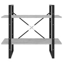 vidaXL 2-szintes betonszürke szerelt fa könyvszekrény 80 x 30 x 70 cm