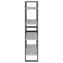 vidaXL négyszintes betonszürke szerelt fa könyvszekrény 80x30x140 cm