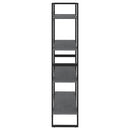 vidaXL négyszintes szürke tömör fenyőfa könyvszekrény 80 x 30 x 140 cm