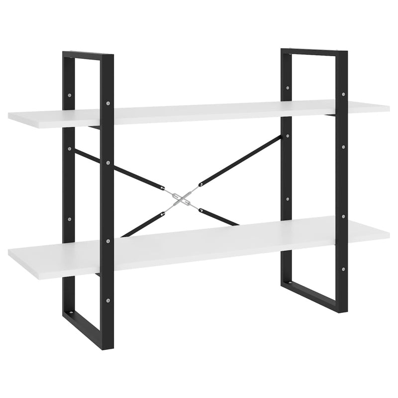 vidaXL kétszintes fehér szerelt fa könyvszekrény 100 x 30 x 70 cm