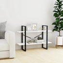 vidaXL kétszintes fehér szerelt fa könyvszekrény 100 x 30 x 70 cm