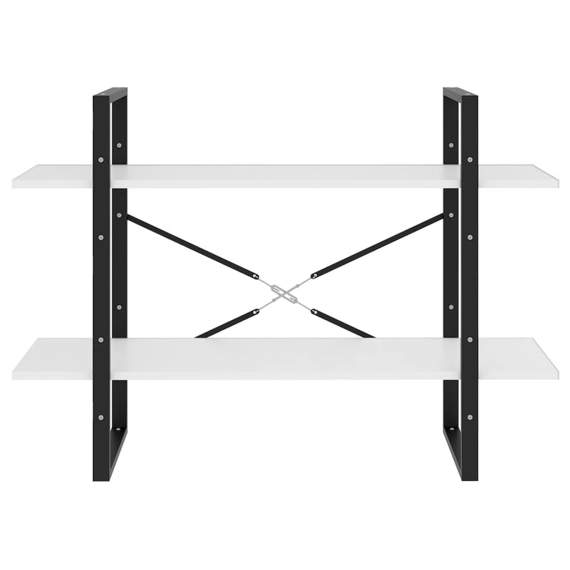vidaXL kétszintes fehér szerelt fa könyvszekrény 100 x 30 x 70 cm