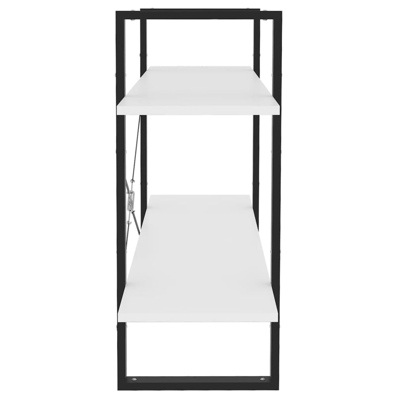 vidaXL kétszintes fehér szerelt fa könyvszekrény 100 x 30 x 70 cm