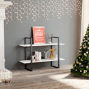 vidaXL kétszintes fehér szerelt fa könyvszekrény 100 x 30 x 70 cm