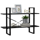 vidaXL kétszintes fekete szerelt fa könyvszekrény 100 x 30 x 70 cm