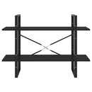 vidaXL kétszintes fekete szerelt fa könyvszekrény 100 x 30 x 70 cm