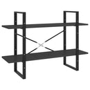 vidaXL kétszintes szürke szerelt fa könyvszekrény 100 x 30 x 70 cm